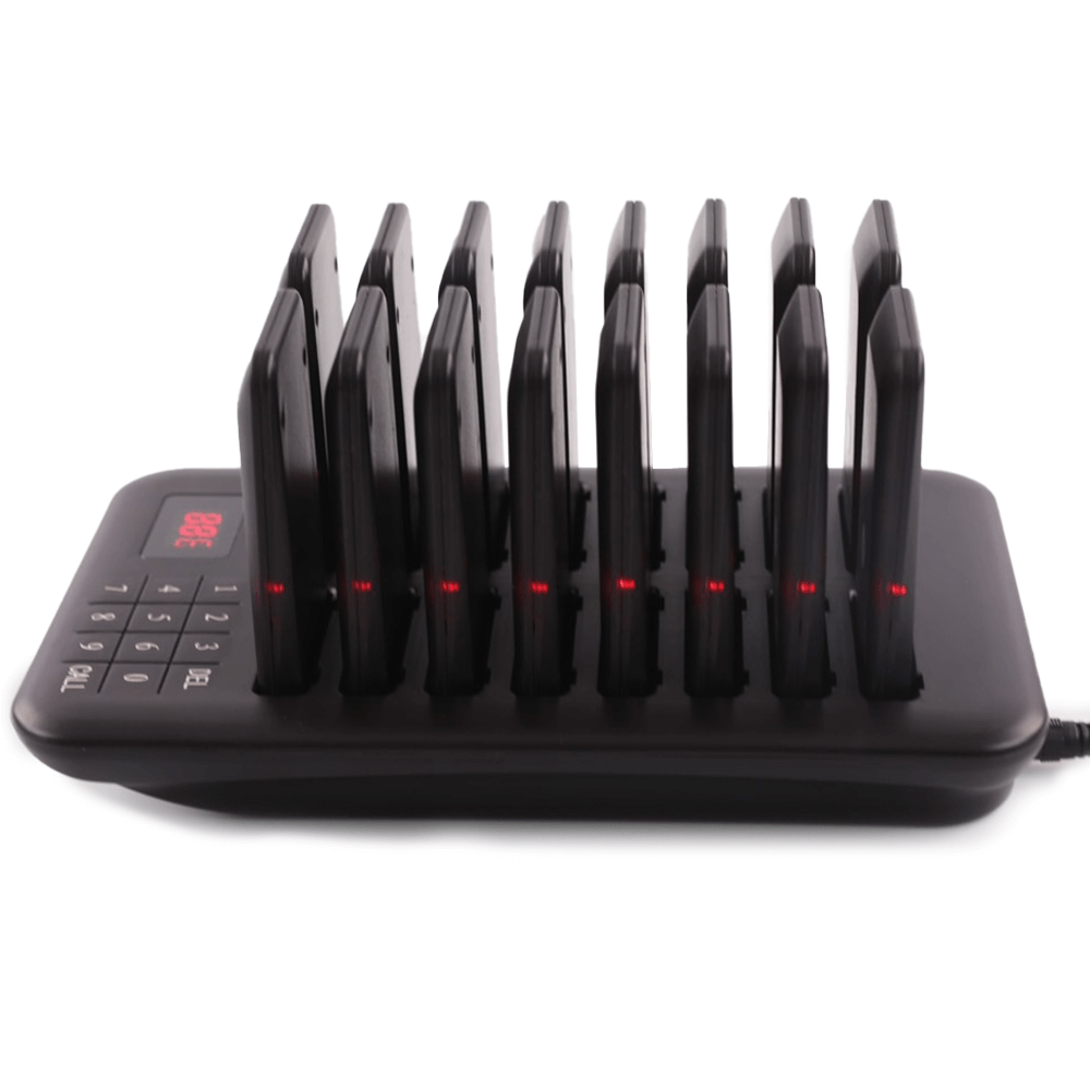 เครื่องเรียกคิวไร้สาย WORREX จำนวน 16 คิว รุ่น W-BCT6911 สีดำ